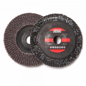 Flap disc with plastic backing